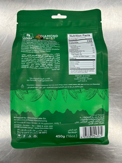 Chocolake Diamond Twist Kunafa Pistachio Milk Chocolate – 450g